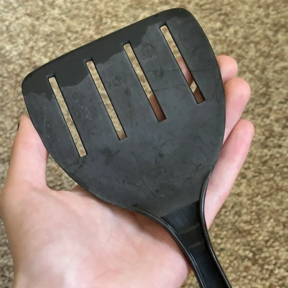 Vintage Tailor Made 4 Slotted Spatula Turner Flipper Black Nylon 11.5” USA
